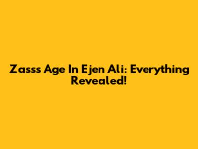 Zass's Age In Ejen Ali: Everything Revealed!