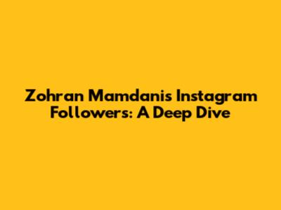 Zohran Mamdani's Instagram Followers: A Deep Dive